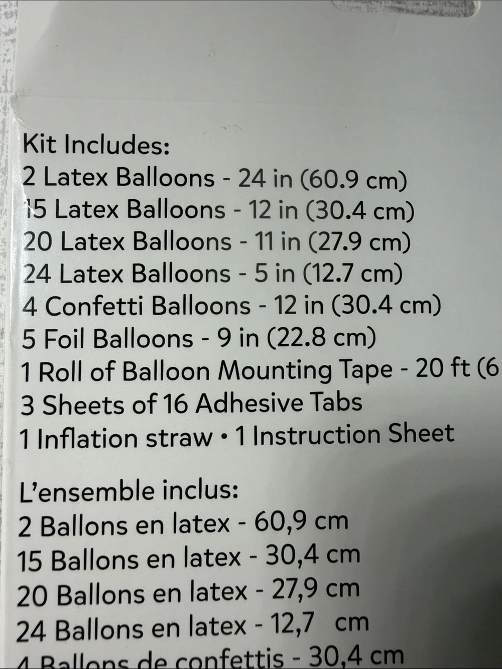 Metallic Silver Balloon Garland Kit – 76 Pc Party Decor. NEW. never used
